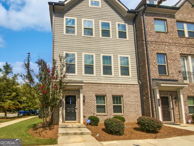 multi unit property with brick siding