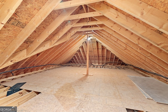 view of attic