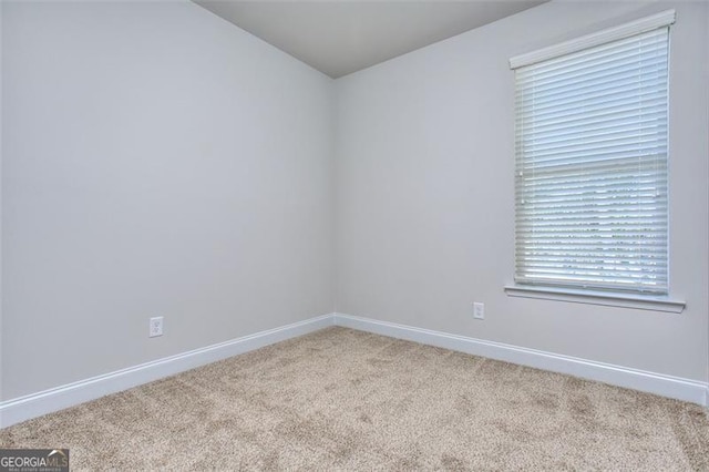 view of carpeted spare room