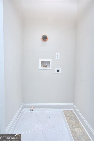 laundry room with washer hookup, electric dryer hookup, and gas dryer hookup