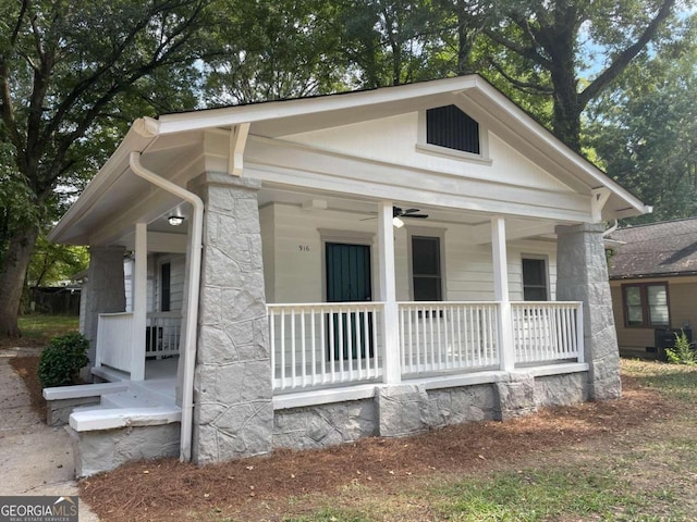 view of front of house featuring covered porch