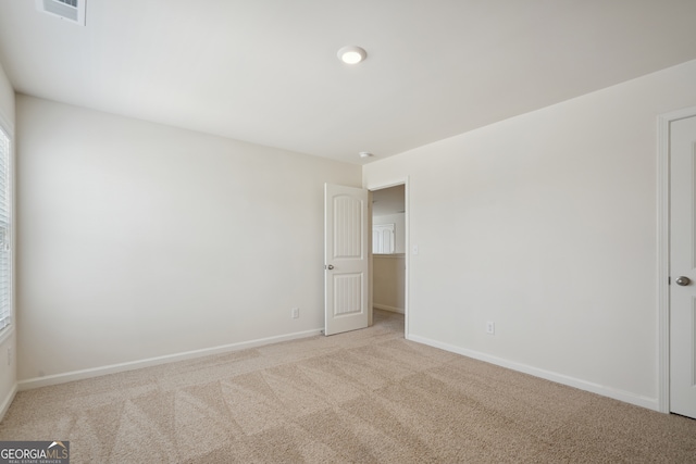 view of carpeted empty room