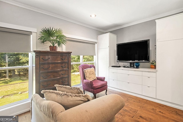 103 Royal Way, Mcdonough, GA 30252 - sitting room featuring crown molding and light wood finished floors