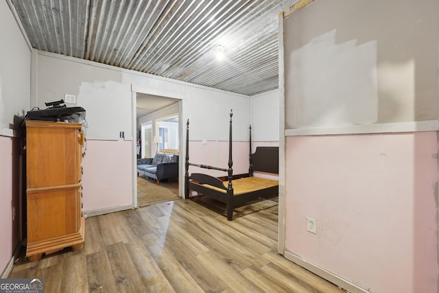 bedroom featuring light hardwood / wood-style floors