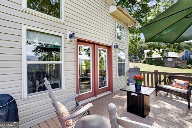 view of wooden deck