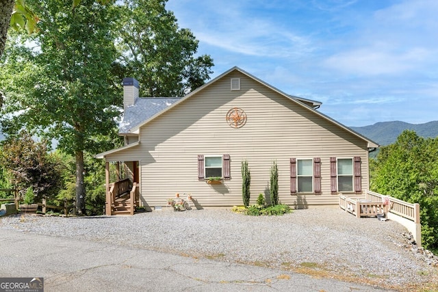 view of rear view of property