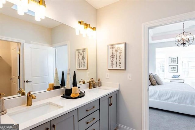 bathroom with vanity