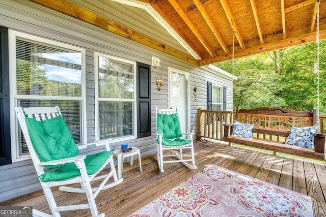 view of wooden deck