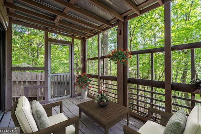 view of sunroom / solarium