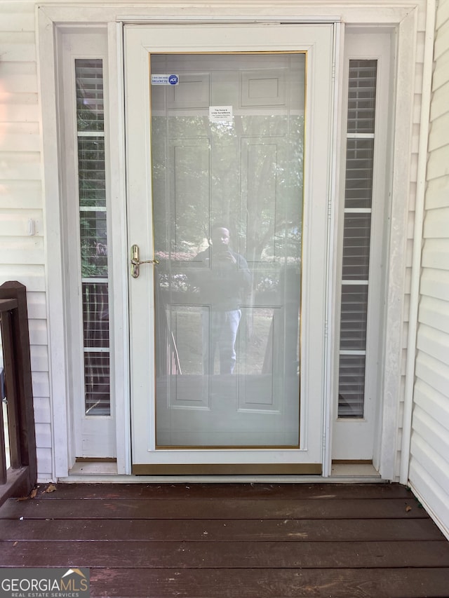 view of doorway to property