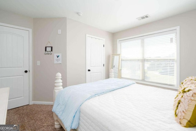 view of carpeted bedroom