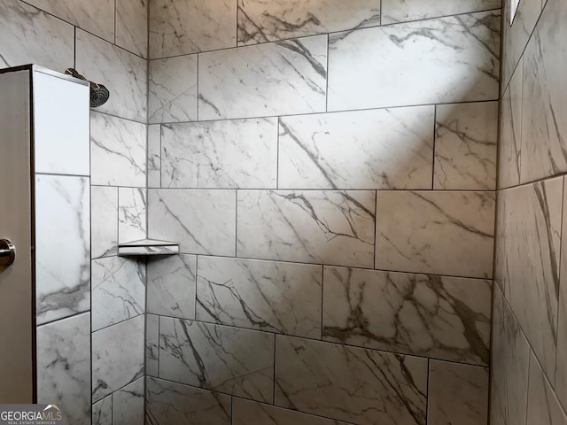 details with tiled shower