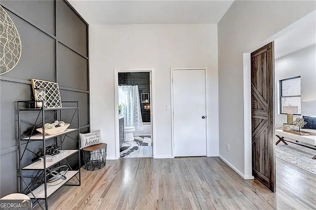 interior space featuring light hardwood / wood-style flooring