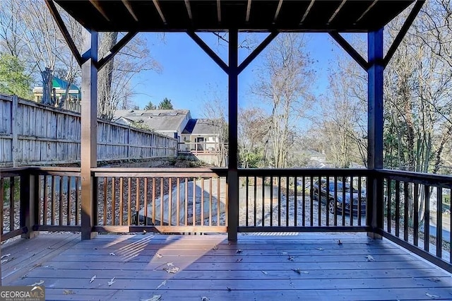 view of wooden terrace