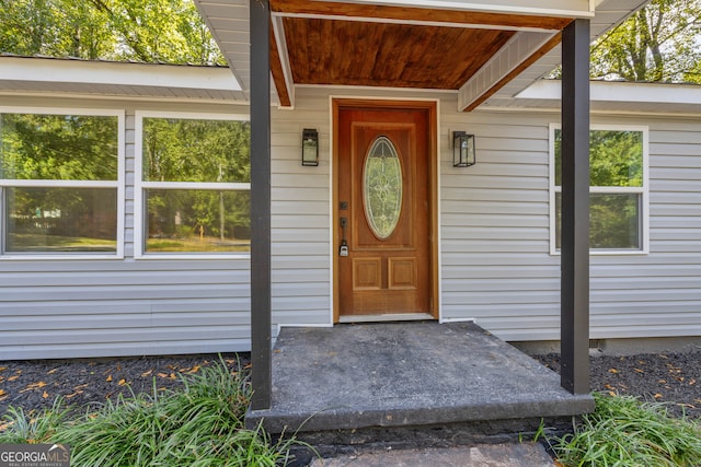 view of doorway to property