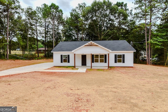 view of front of home with a porch