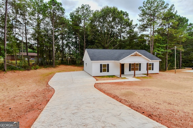 view of front of property with a porch