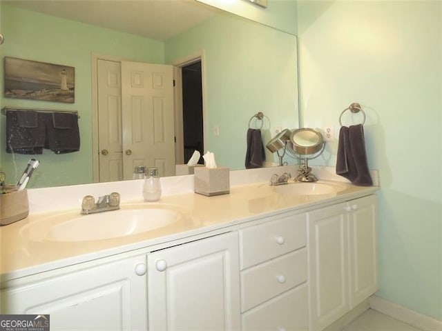 bathroom with vanity