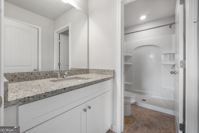 54 Charlie Fuller Rd Lot 3, Grantville, GA 30220 - full bathroom featuring a stall shower, vanity, and toilet