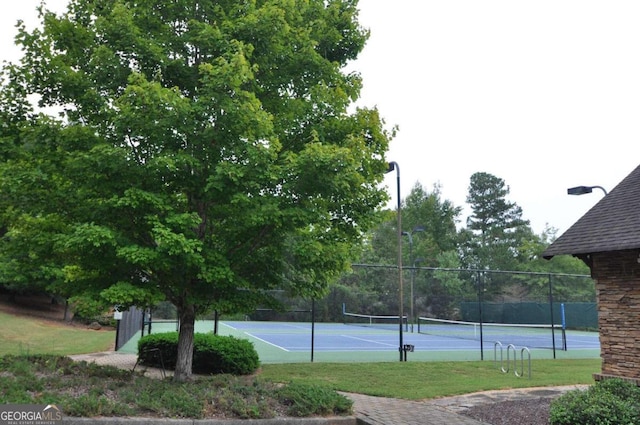 view of tennis court