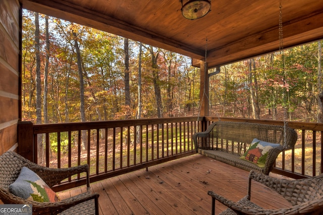 view of wooden terrace