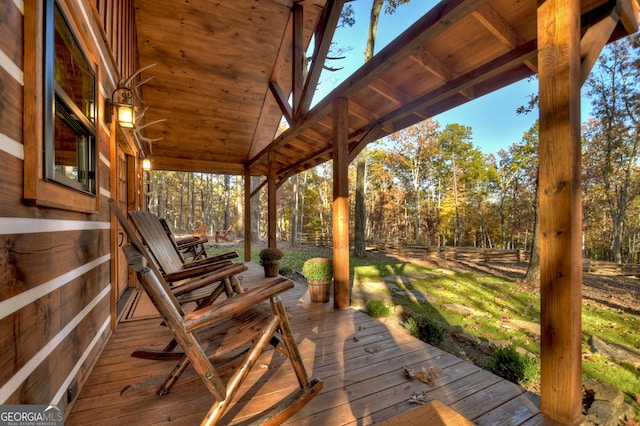 view of wooden terrace