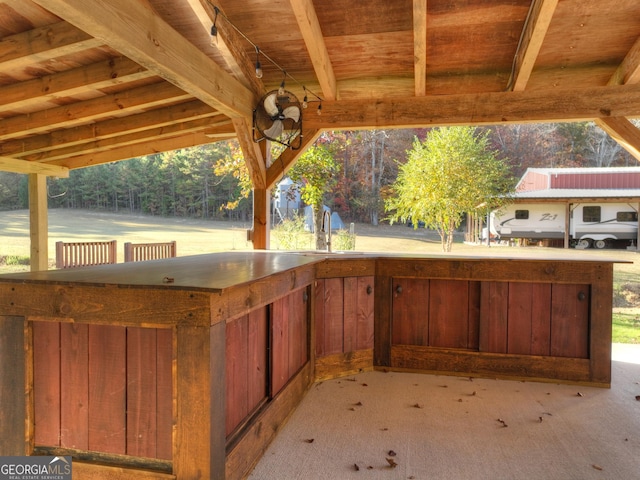 view of patio with sink