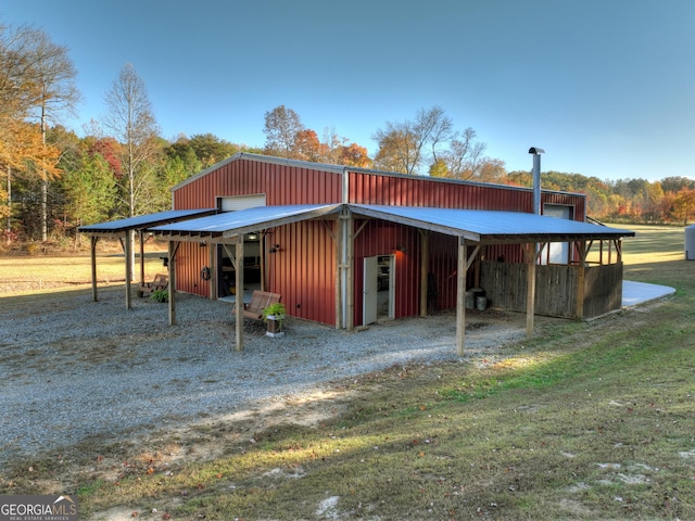 view of horse barn