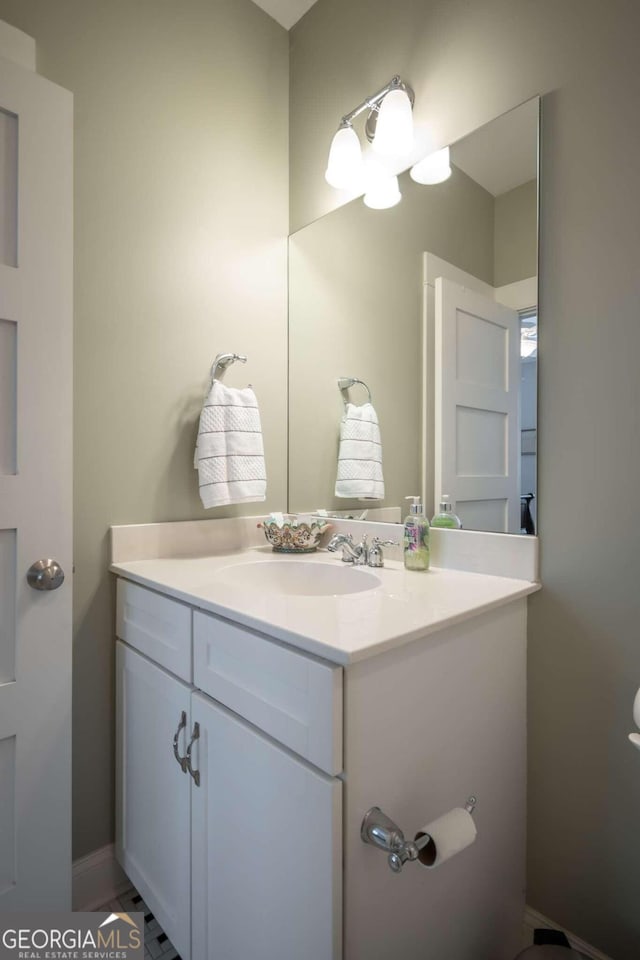 bathroom with vanity