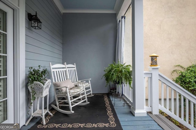 balcony with covered porch