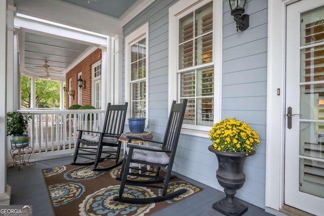 view of patio with covered porch