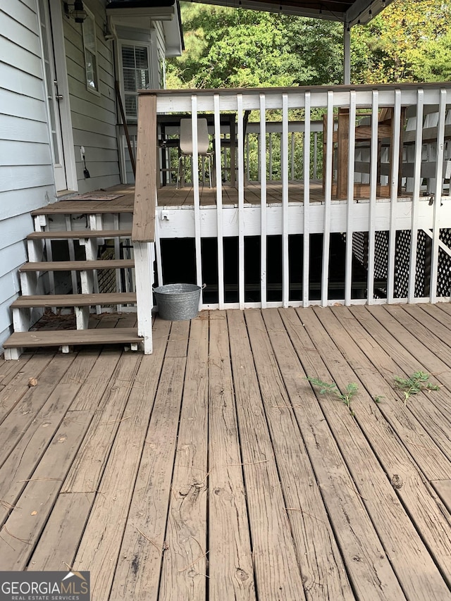 view of wooden deck