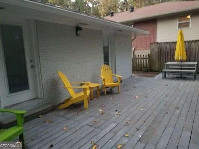 view of wooden terrace