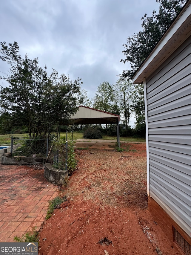 view of yard with a patio and a gazebo