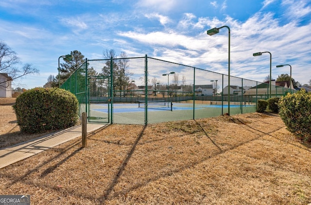 view of tennis court