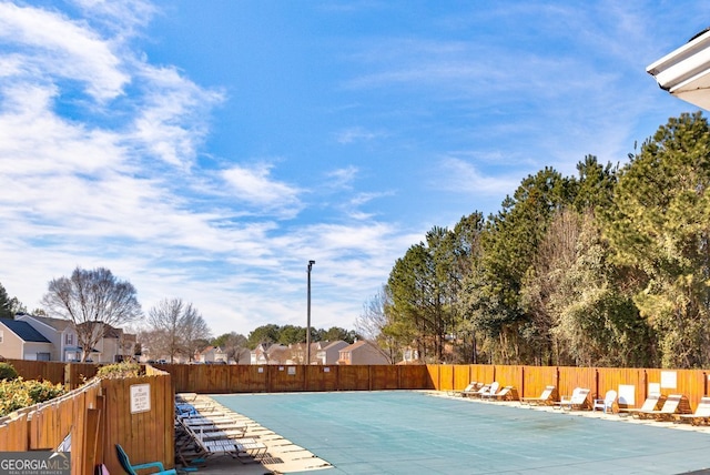 view of pool featuring a patio area