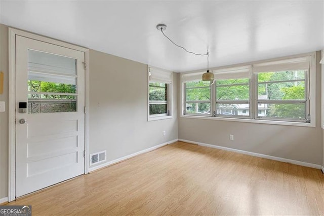 interior space with light wood-type flooring