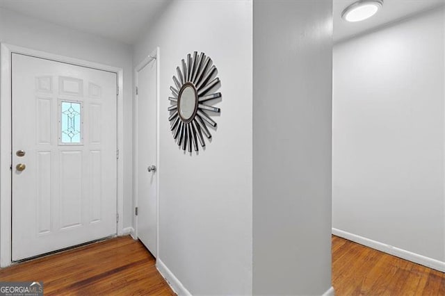 foyer featuring hardwood / wood-style flooring