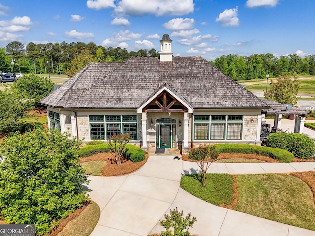 view of front of home with french doors