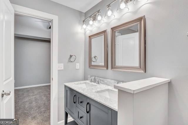 bathroom featuring vanity