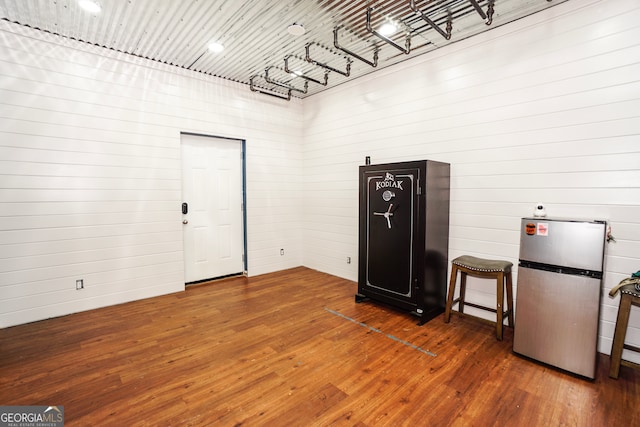 interior space featuring dark hardwood / wood-style flooring