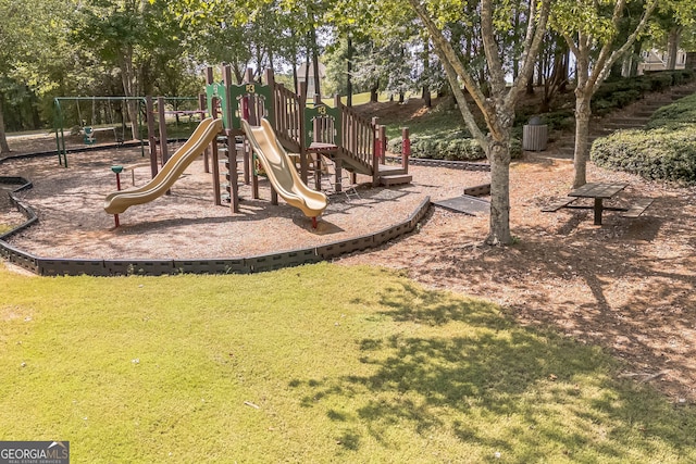 view of jungle gym