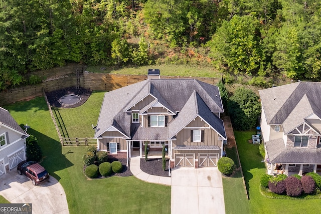 birds eye view of property