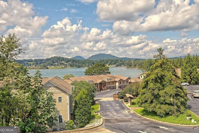 water view featuring a mountain view