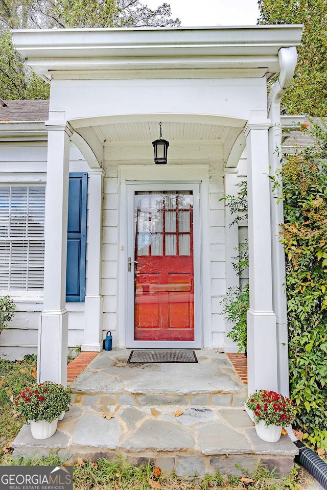 view of doorway to property