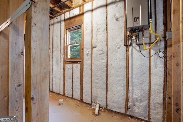 interior space featuring water heater