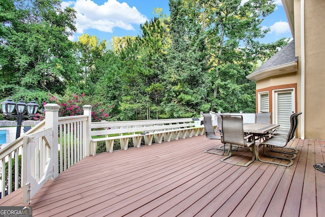 view of wooden deck