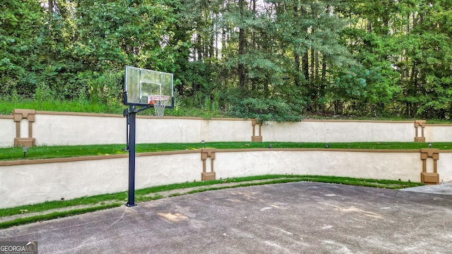 view of patio / terrace with basketball court