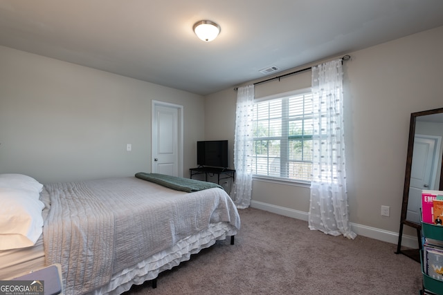 bedroom with carpet