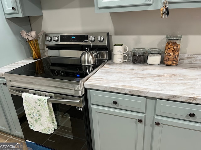 kitchen with electric range